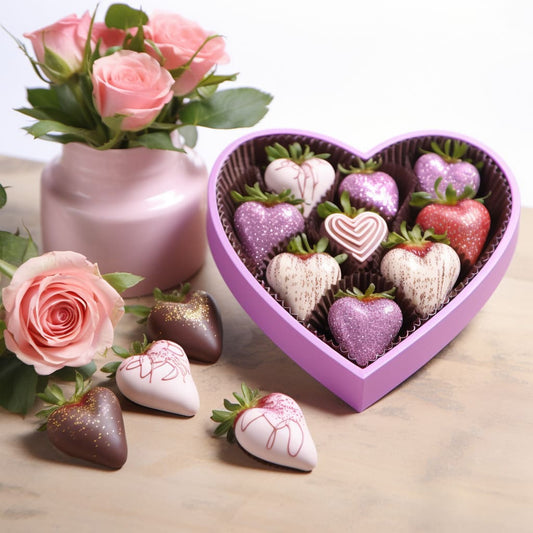 Chocolate covered strawberries set