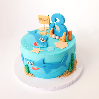 Custom Baby Shark Birthday Cake