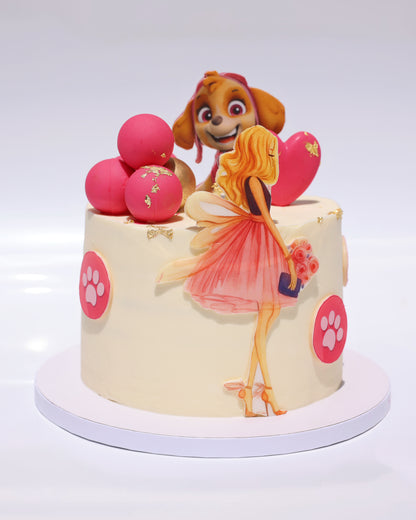 pink birthday cake for girl delivery
