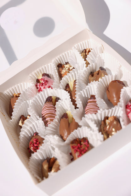 Belgian chocolate dates gourmet treat
