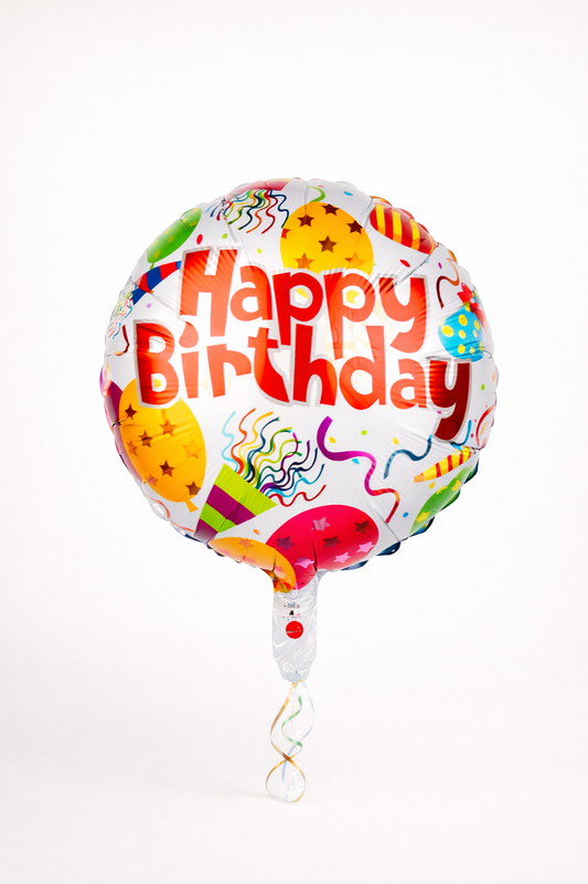 Luxury Happy Birthday helium balloon with same-day delivery in NYC & NJ. Perfect add-on for dessert gifts, strawberries, cakes and bouquets.