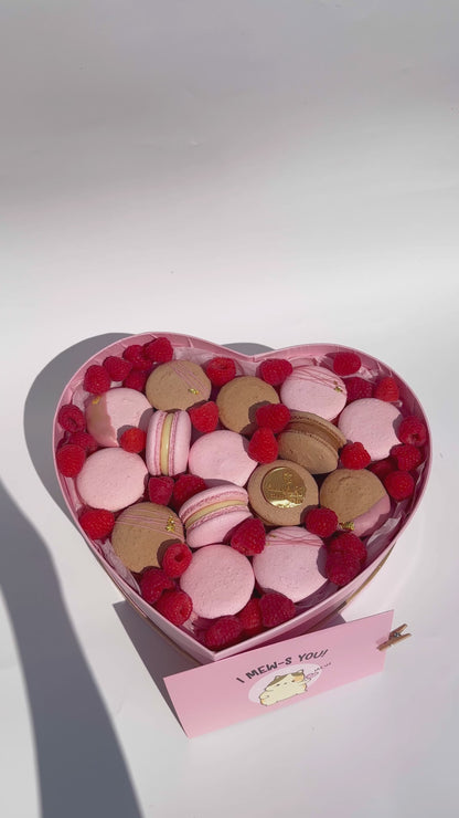 heart shaped macaron box gift
