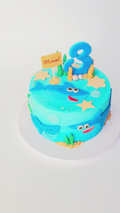 Custom Baby Shark Birthday Cake