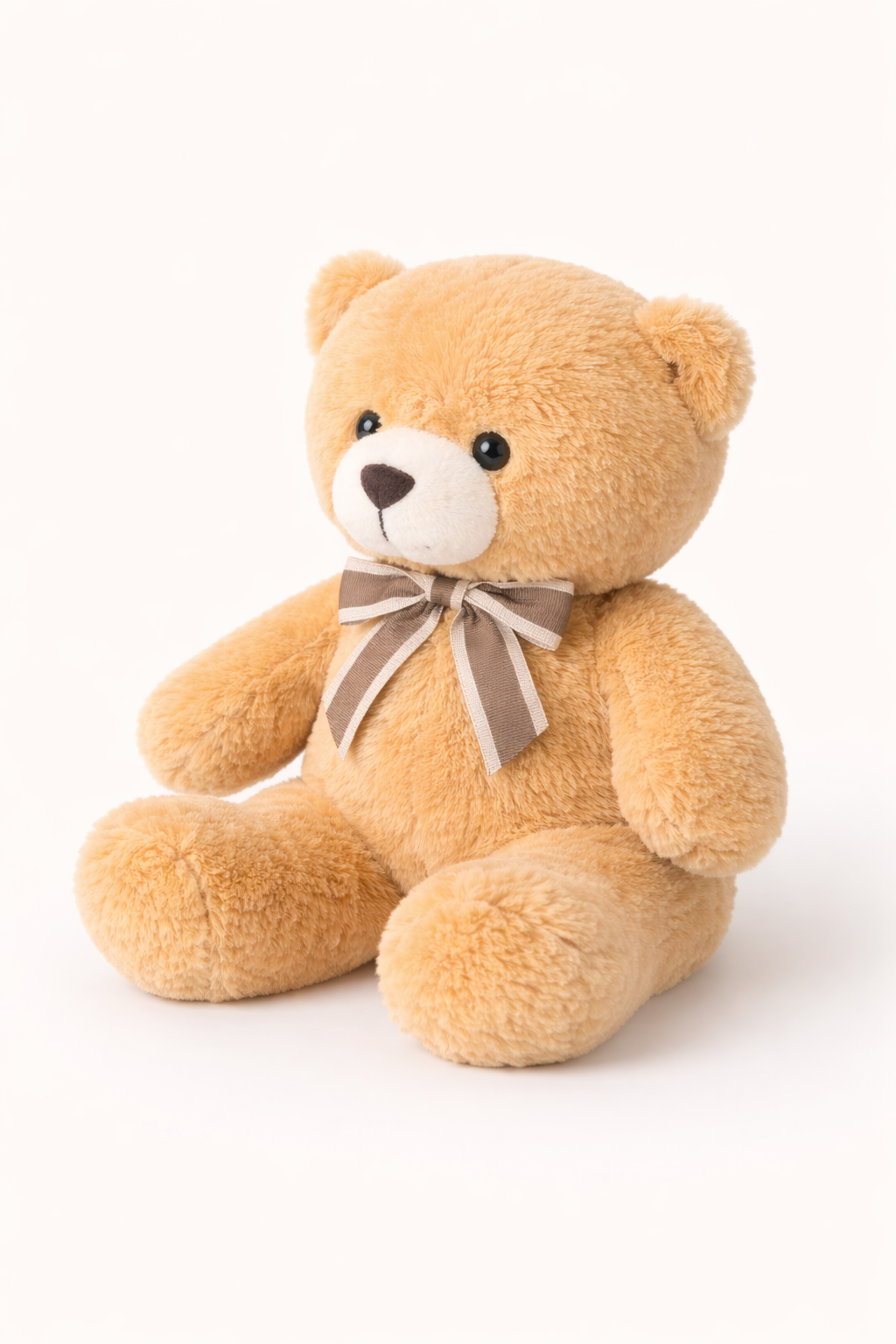 Beige plush teddy bear soft toy for romantic and luxury gifts
