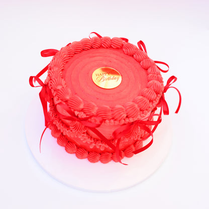 Elegant strawberry honey cake for birthday and celebration